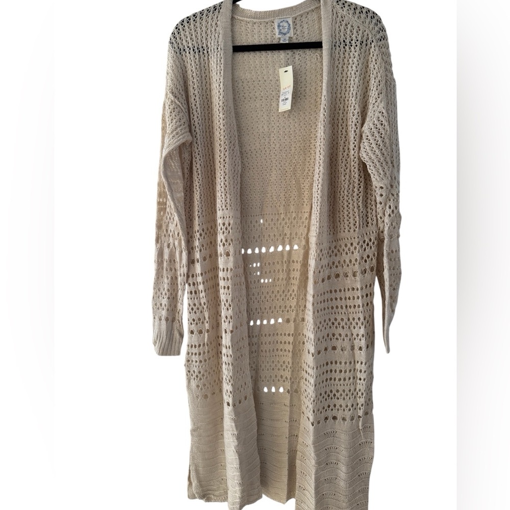 Francesca's Collections Cream Cardigan Sweater